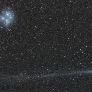 Comet Lovejoy and the Pleiades